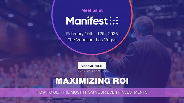 A hero image highlighting Pesti's attendance at Manifest